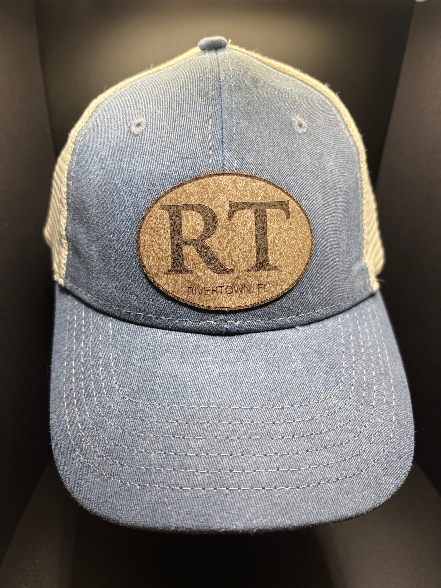 RiverTown “RT” Patch Hat- Navy Heather/Stone