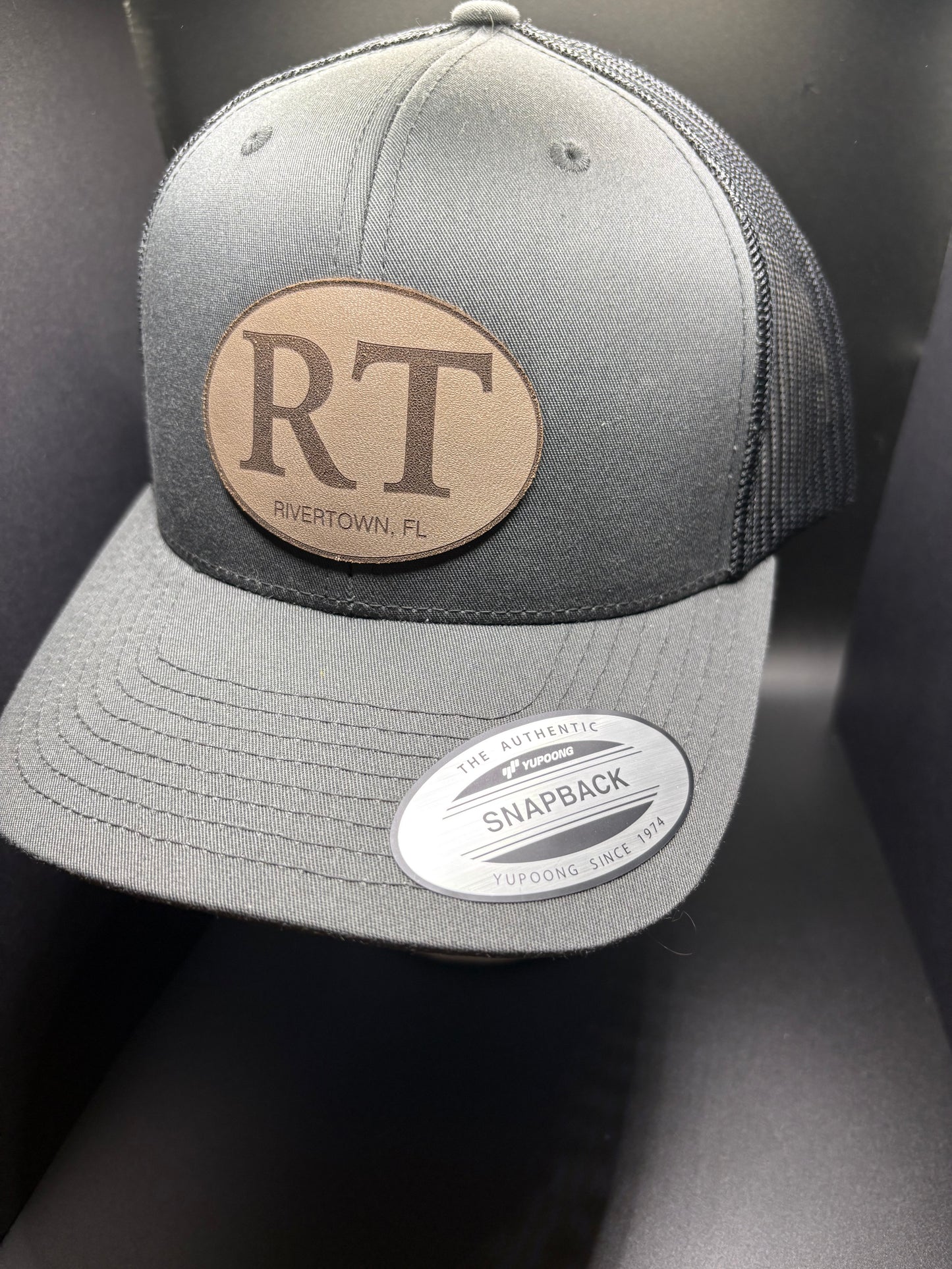 RiverTown “RT” Style Patch Hat- Charcoal/Black