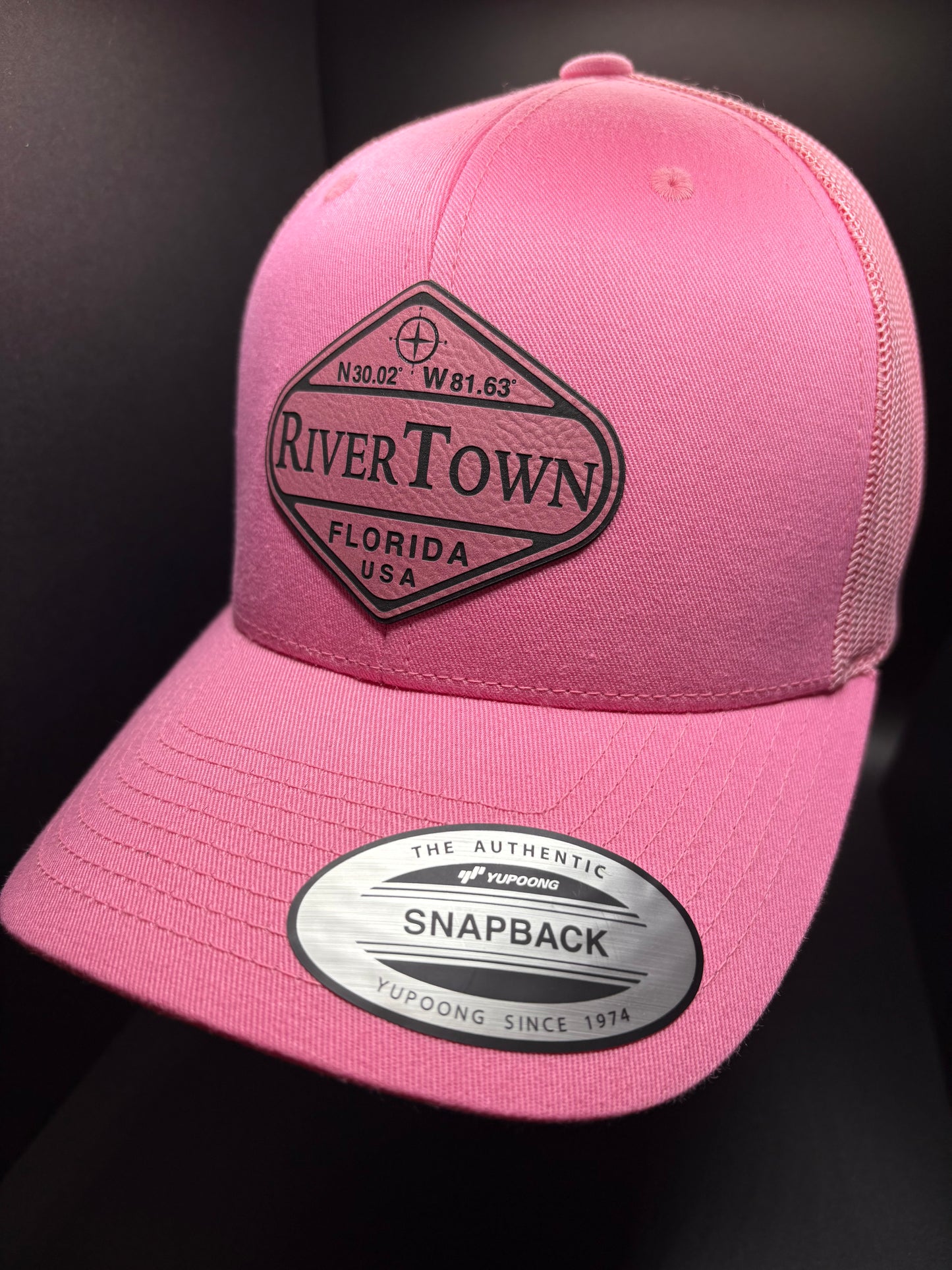 RiverTown “Coordinates” Patch Hat- Pink/Pink