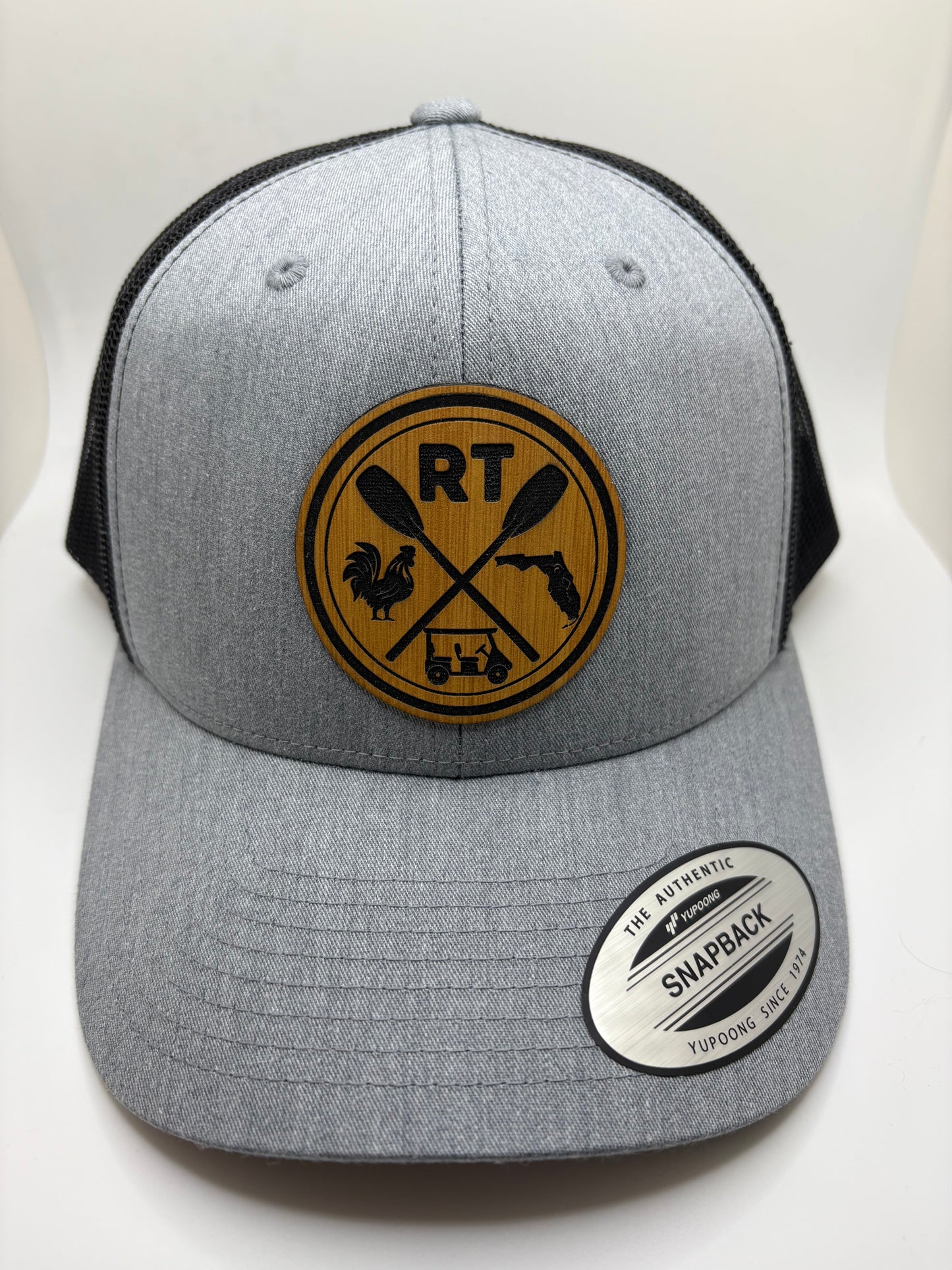 New RT design Patch Hat- Heather Grey/Black