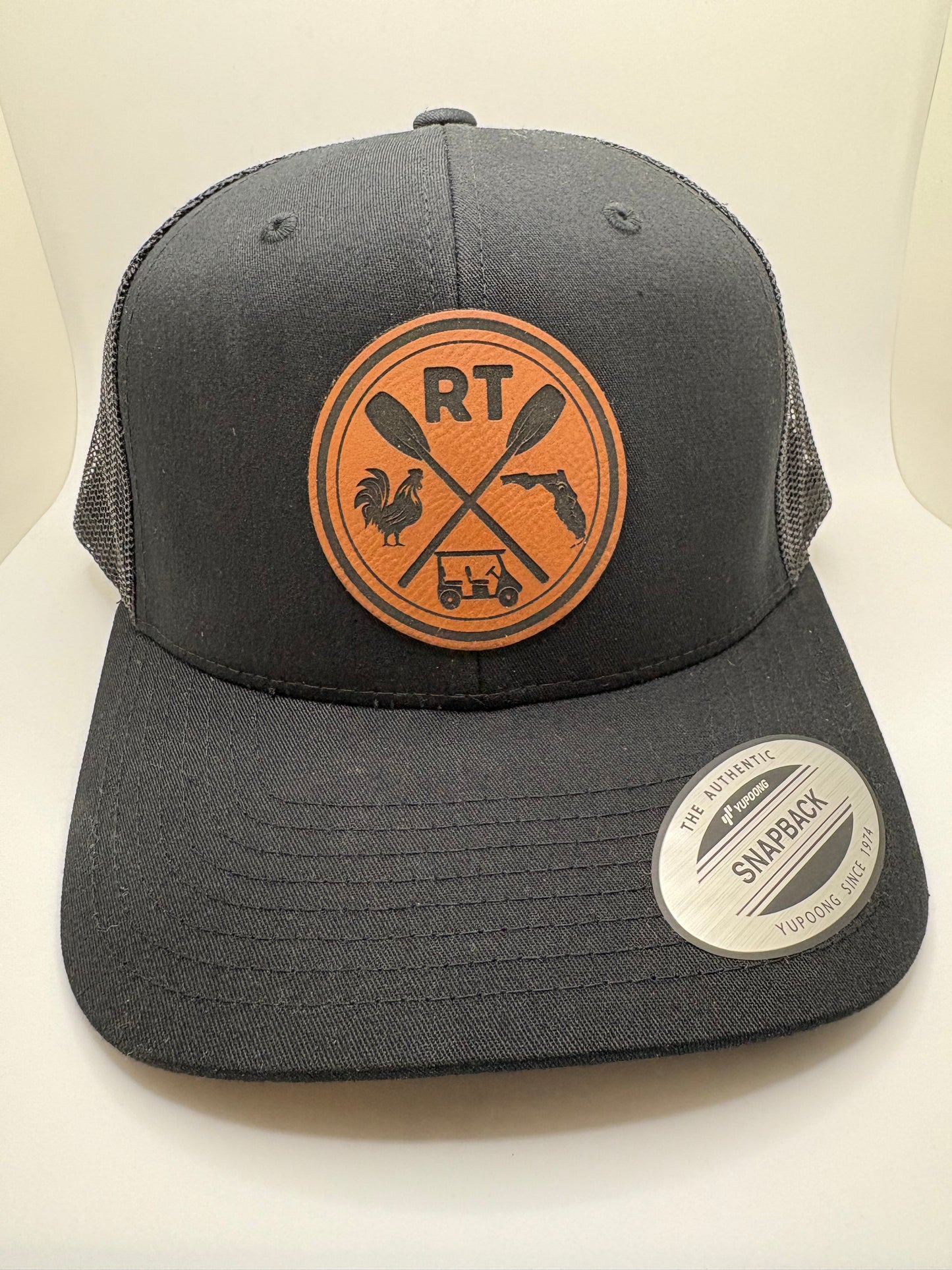 New RT design Patch Hat- Black/Black
