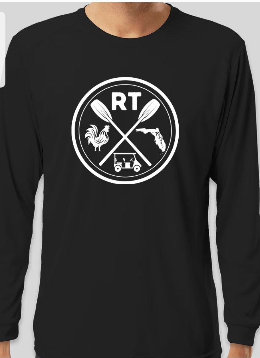 New RT Design - UPF 50+ Performance Hooded Long Sleeve T-Shirt - Black