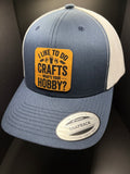 “Craft Beer” Style Patch Hat- NavyWhite