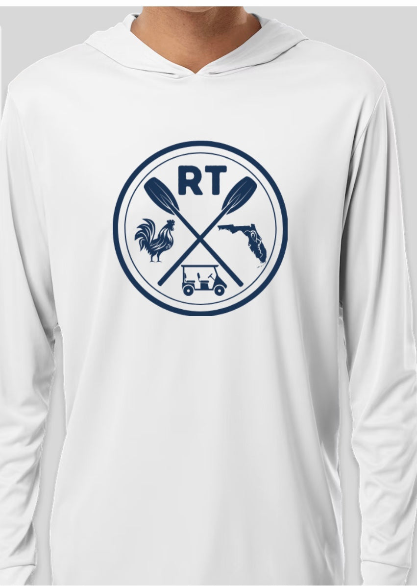 New RT Design - UPF 50+ Performance Hooded Long Sleeve T-Shirt - White