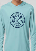 New RT Design - UPF 50+ Performance Hooded Long Sleeve T-Shirt - Blue Mist