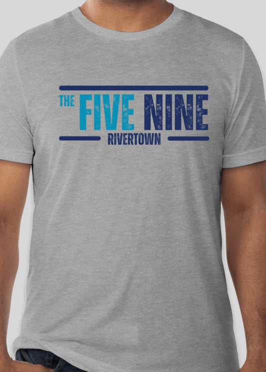 RiverTown Coastal “THE FIVE NINE” Design - Athletic Grey - Bella+Canvas soft tee