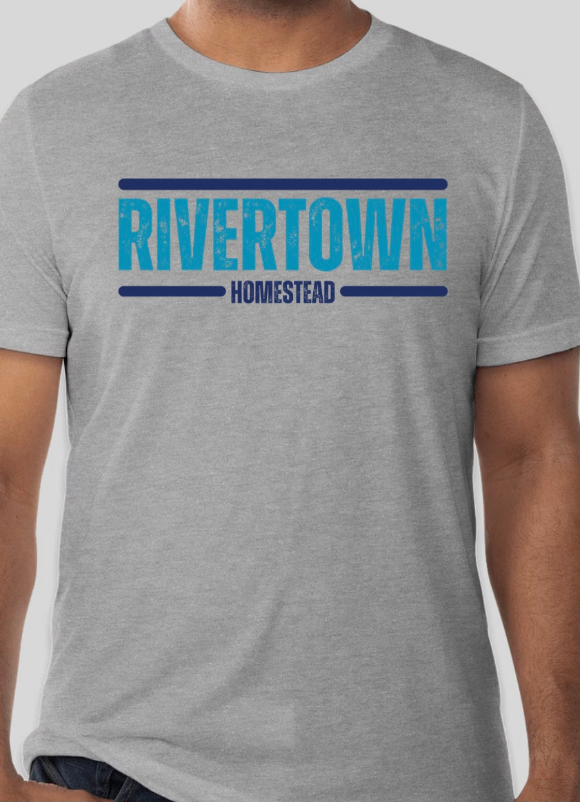 RiverTown Coastal “Homestead” Design - Athletic Grey - Bella+Canvas soft tee