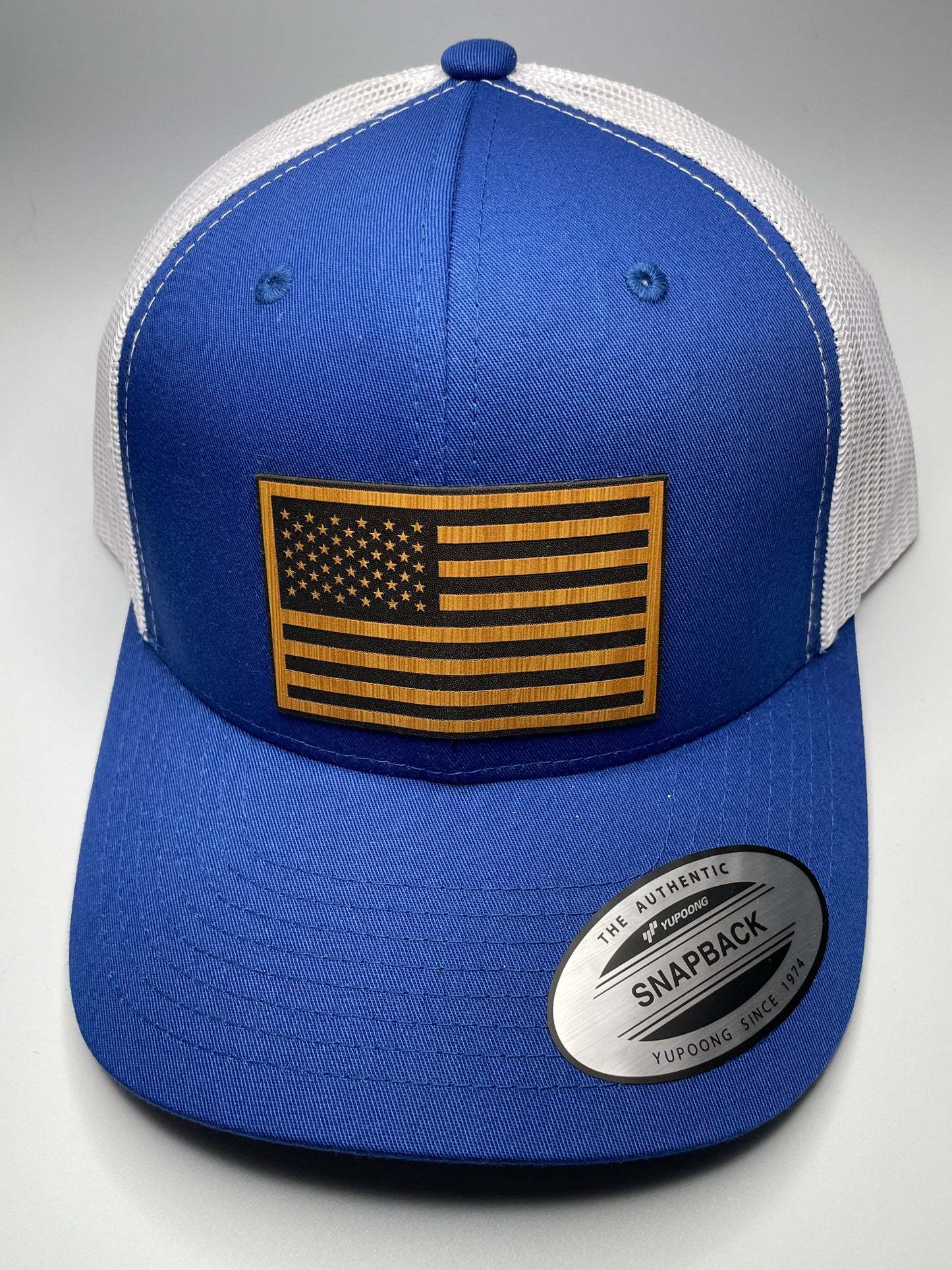 USA FLAG Patch Hat - Royal/White